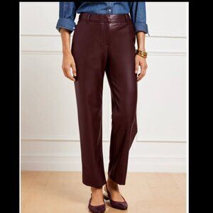 Talbots Faux Leather Straight Ankle Pants - Size 10